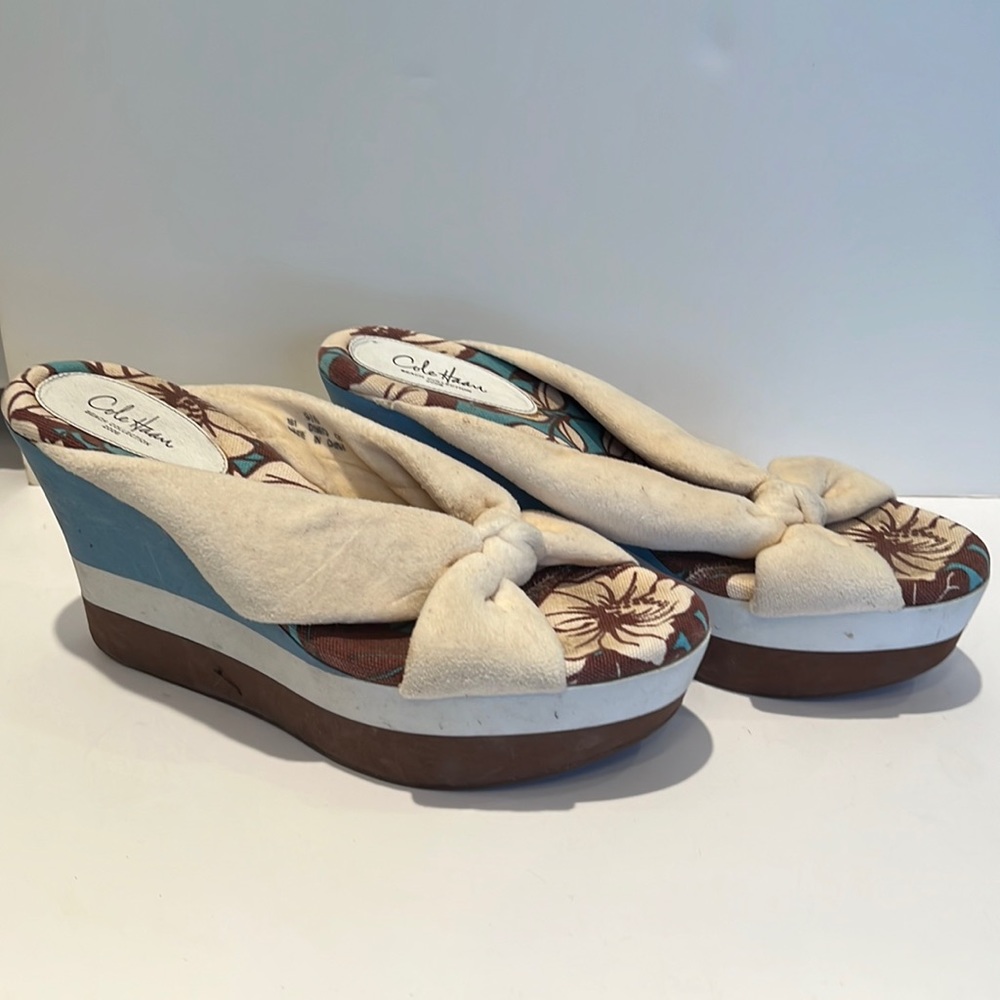 Cole Haan terrycloth wedge sandal
